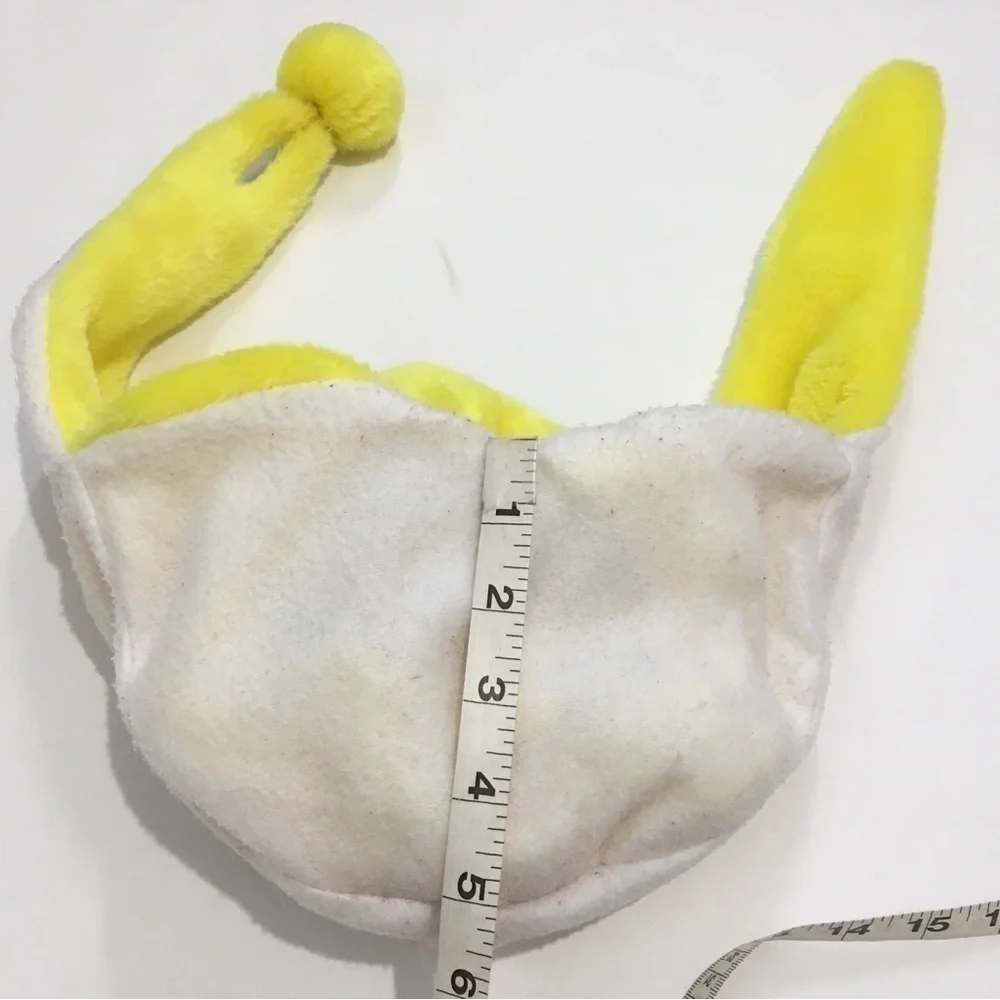 Toddler boy yellow bear fleece lined winter hat